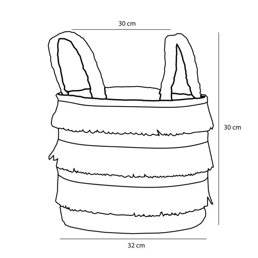 Opbergmanden-Mica Decorations Opbergmand - Set van 2 - H30 x Ø32 cm - Bruin