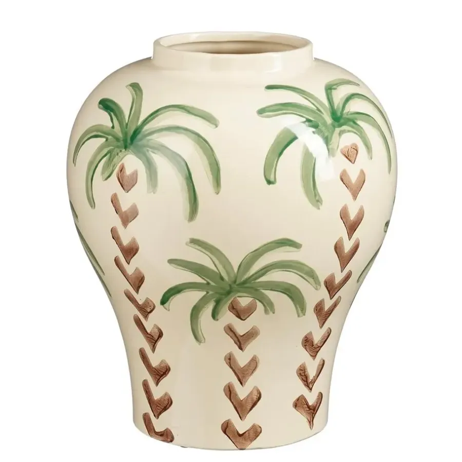 Vazen-Mica Decorations Paradiso Vaas - H32 x Ø26 cm - Keramiek - Off-white