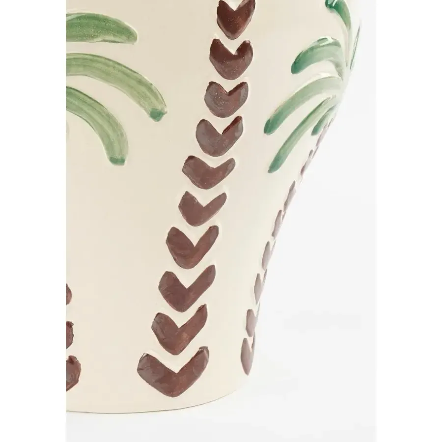 Vazen-Mica Decorations Paradiso Vaas - H32 x Ø26 cm - Keramiek - Off-white