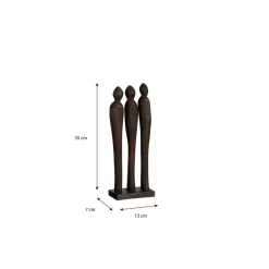 Mica Decorations Pegara Woondecoratie - L7 x B13 x H35 cm - Hout