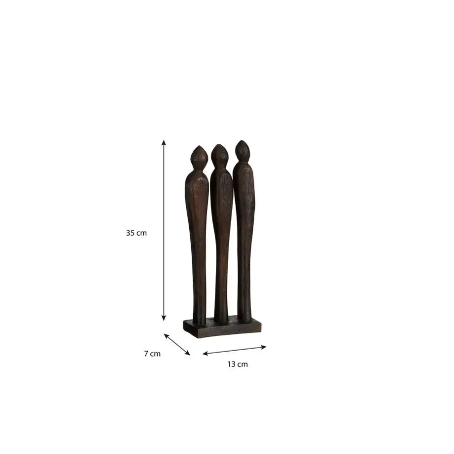 Mica Decorations Pegara Woondecoratie - L7 x B13 x H35 cm - Hout
