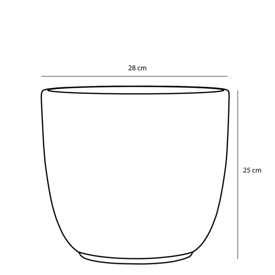 Mica Decorations Planten/bloempot Tusca - geel - D28 x H25cm