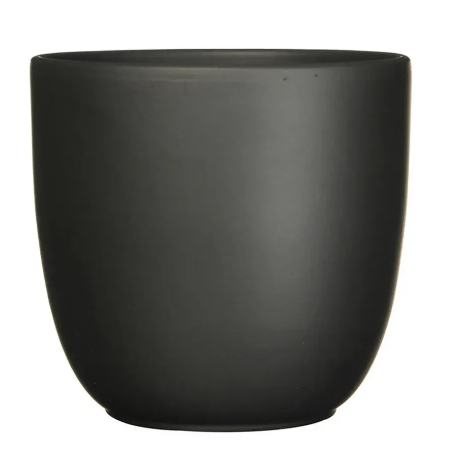 Bloempotten|Bloempotten Voor Binnen-Mica Decorations Planten/bloempot Tusca - Zwart - D22/H20 cm