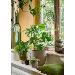 Bloempotten|Bloempotten Voor Binnen-Mica Decorations Planten/bloempot Tusca - Zwart - D31/H28 cm
