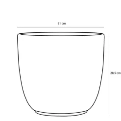 Bloempotten|Bloempotten Voor Binnen-Mica Decorations Planten/bloempot Tusca - Zwart - D31/H28 cm