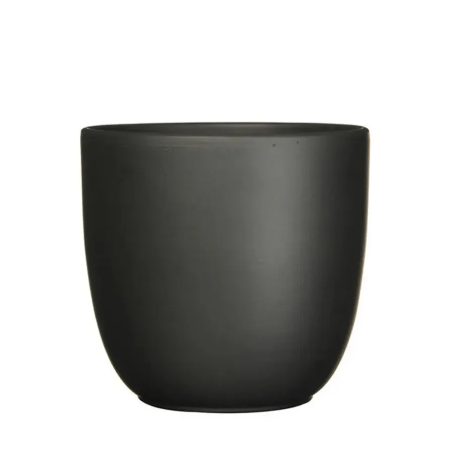 Bloempotten|Bloempotten Voor Binnen-Mica Decorations Planten/bloempot Tusca - Zwart - D12/H11 cm