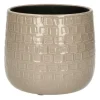 Mica Decorations Plantenpot - Keramiek taupe - 15 x 13 cm
