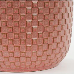 Mica Decorations Plantenpot - keramiek - roze - 12 x 11 cm