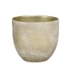 Bloempotten Voor Binnen-Mica Decorations Plantenpot - terracotta - champagne-wit -16x14cm