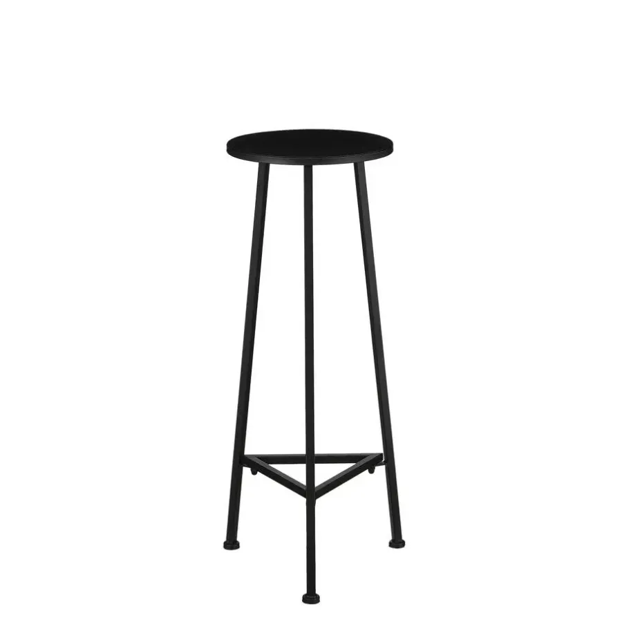 Mica Decorations Plantentafel - H80 x Ø30 cm - Metaal - Zwart