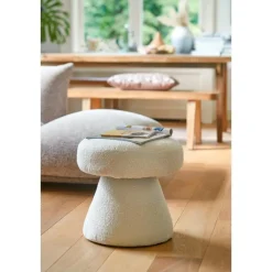 Poefen-Mica Decorations Poef - H46 x Ø49 cm - Off White