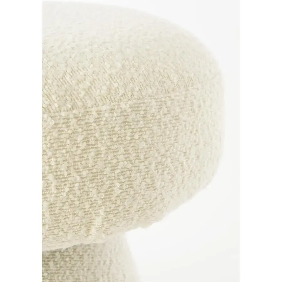 Poefen-Mica Decorations Poef - H46 x Ø49 cm - Off White
