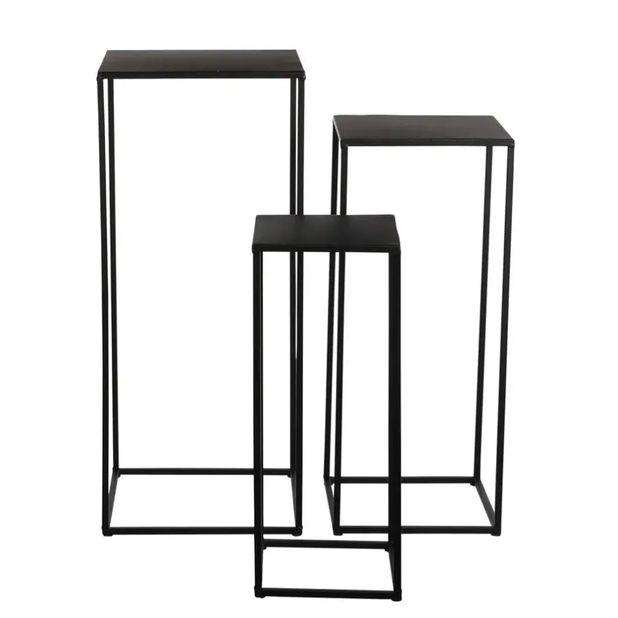 Mica Decorations Quinty Bijzettafel - Set van 3 - Zwart
