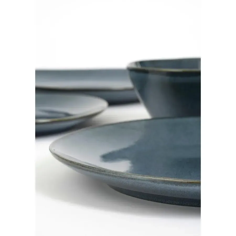 Serviessets-Mica Decorations Racco Serviesset 4 Persoons - Steengoed - Donkergrijs