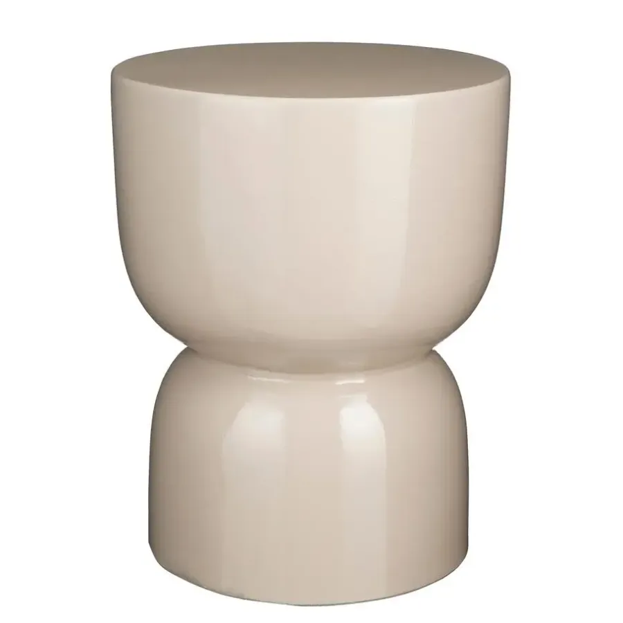 Mica Decorations Stage Bijzettafel - H45 x Ø35 cm - Cement - Beige