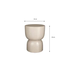 Mica Decorations Stage Bijzettafel - H45 x Ø35 cm - Cement - Beige