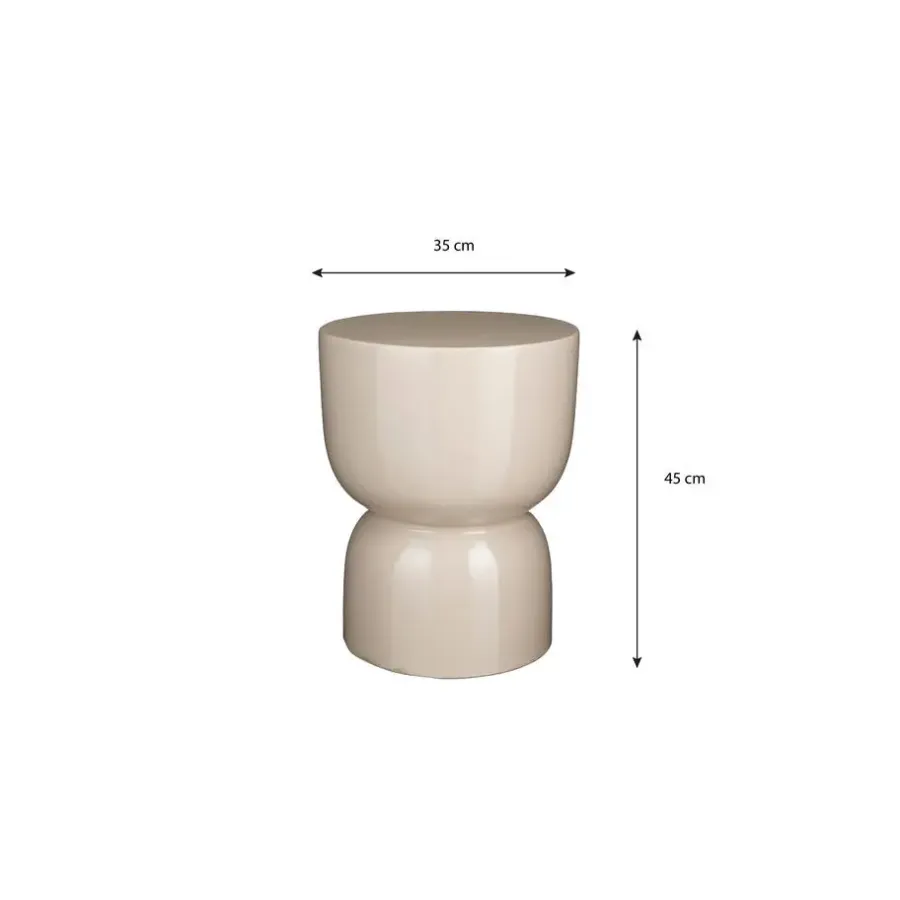 Mica Decorations Stage Bijzettafel - H45 x Ø35 cm - Cement - Beige