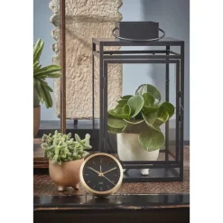 Kandelaars En Windlichten-Mica Decorations Storm Lantaarn - L19,5 x B19 x H36 cm - Zwart
