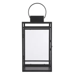 Kandelaars En Windlichten-Mica Decorations Storm Lantaarn - L19,5 x B19 x H36 cm - Zwart