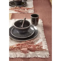 Serviessets-Mica Decorations Tabo Serviesset 4 persoons Keramiek Zwart