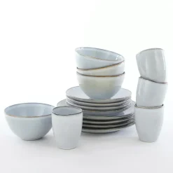 Serviessets-Mica Decorations Tabo Serviesset 4 persoons Keramiek Grijs