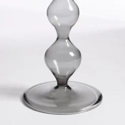 Kandelaars En Windlichten-Mica Decorations Trent Kandelaar - H33 x Ø9 cm - Glas - Donkergrijs