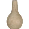 Mica Decorations Vaas - hout - bolvormig - 16 x 28 cm