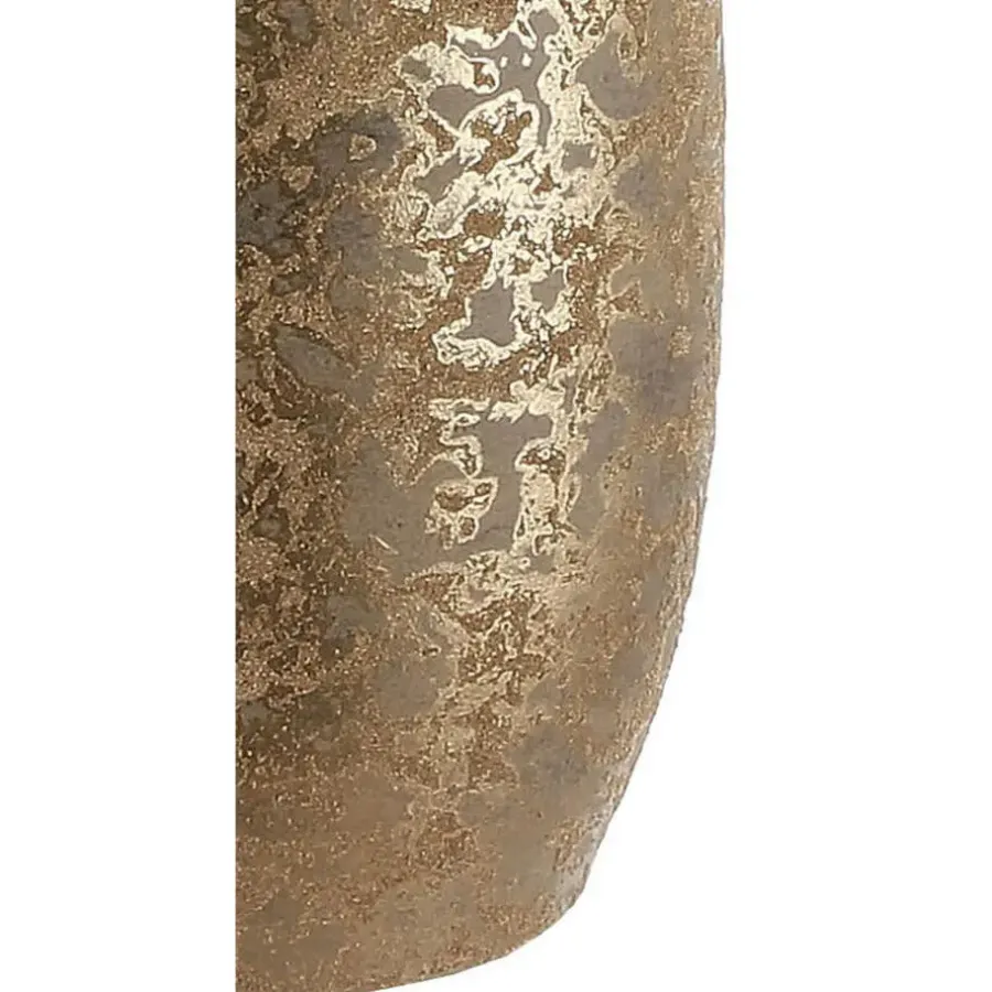 Vazen-Mica Decorations Vaas - keramiek flakes motief goud - 17 x 35 cm