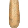 Vazen-Mica Decorations Vaas - keramiek - flakes - goud - D21 x H55 cm