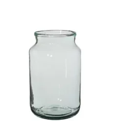 Mica Decorations Vaas cilinder - transparant - glas - 18 x 30 cm