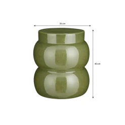 Bijzettafels-Mica Decorations Vendi Bijzettafel - H40 x Ø35 cm - Donkergroen