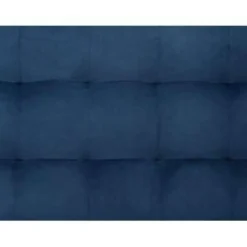 Hockers En Voetenbanken-Beliani MICHIGAN - Ottomaan - Donkerblauw - Fluweel