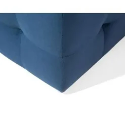 Hockers En Voetenbanken-Beliani MICHIGAN - Ottomaan - Donkerblauw - Fluweel
