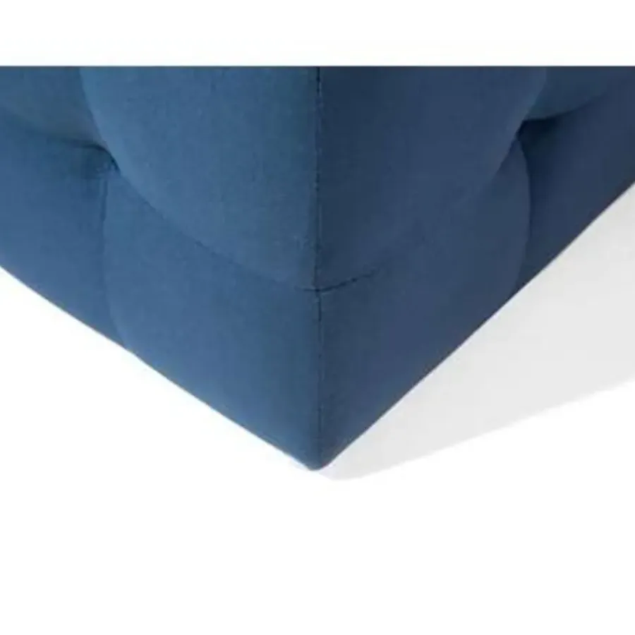Hockers En Voetenbanken-Beliani MICHIGAN - Ottomaan - Donkerblauw - Fluweel