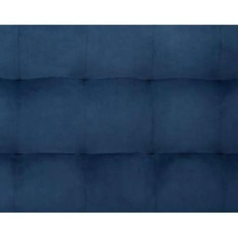 Hockers En Voetenbanken-Beliani MICHIGAN - Ottomaan - Donkerblauw - Fluweel