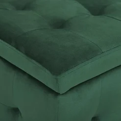 Hockers En Voetenbanken-Beliani MICHIGAN - Ottomaan - Groen - Fluweel