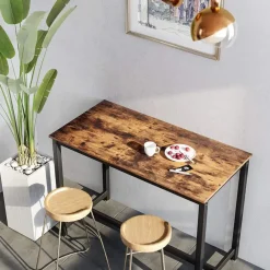 Bartafels-Merkloos Middelhoge bartafel - vintage - 120x90x60 cm - vintage bruin