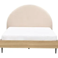 Beliani MILLAY - Bed - Beige - 140 x 200 cm - Bouclé
