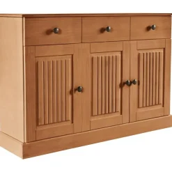 Dressoirs-Loft24 Mille - Dressoir met 3 deuren en 2 lades in natuurlijk grenen