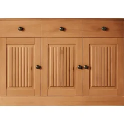 Dressoirs-Loft24 Mille - Dressoir met 3 deuren en 2 lades in natuurlijk grenen