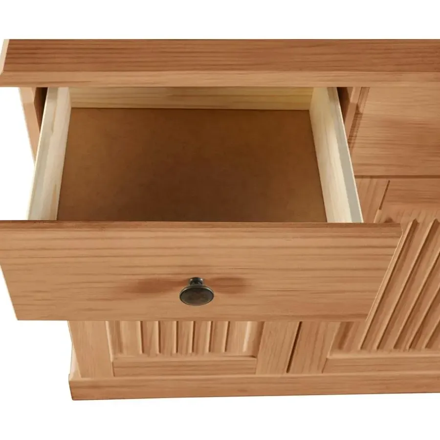 Dressoirs-Loft24 Mille - Dressoir met 3 deuren en 2 lades in natuurlijk grenen