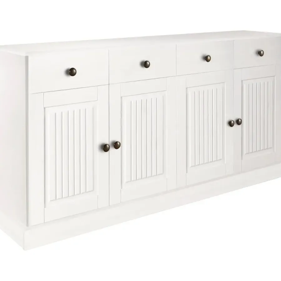 Dressoirs-Loft24 Mille - Dressoir met 4 deuren en 2 laden in wit gelakt grenen