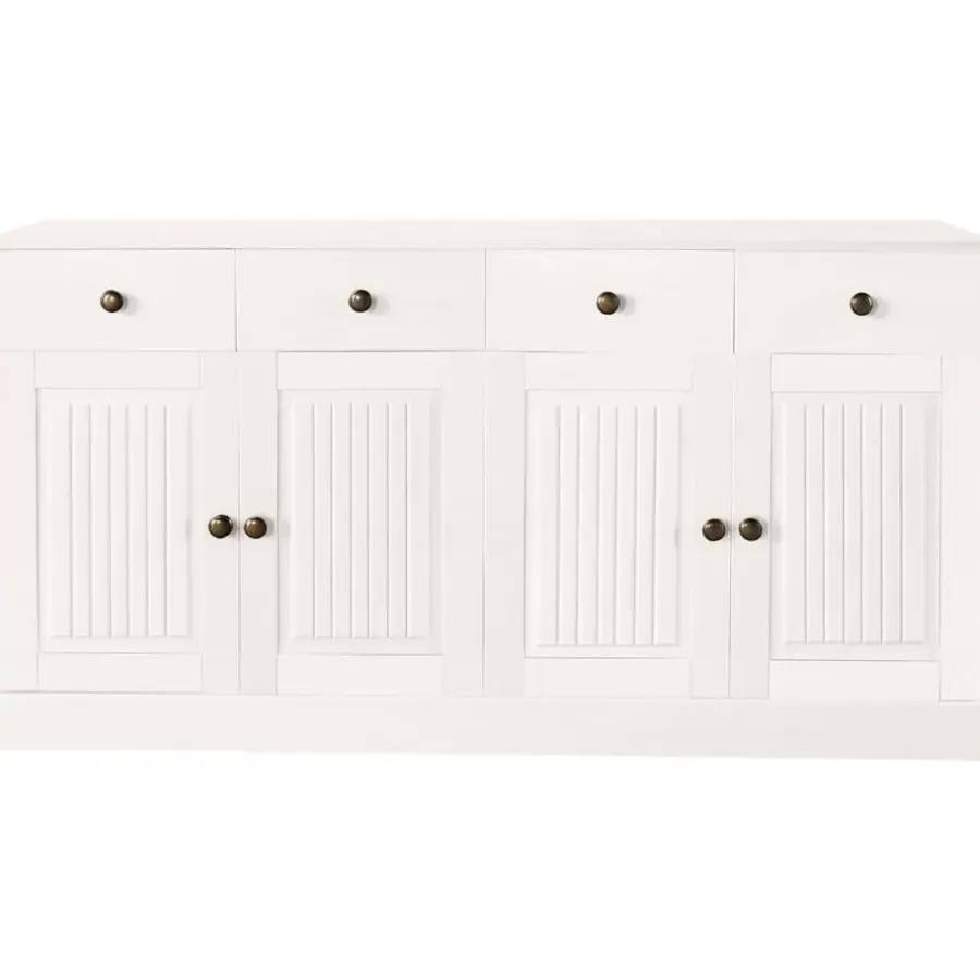 Dressoirs-Loft24 Mille - Dressoir met 4 deuren en 2 laden in wit gelakt grenen