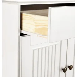 Dressoirs-Loft24 Mille - Dressoir met 4 deuren en 2 laden in wit gelakt grenen