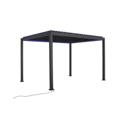 Terrasoverkappingen-Mirador Deluxe overkapping elektrisch met LED 300 x 400 antraciet