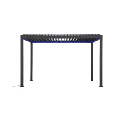 Terrasoverkappingen-Mirador Deluxe overkapping elektrisch met LED 300 x 400 antraciet