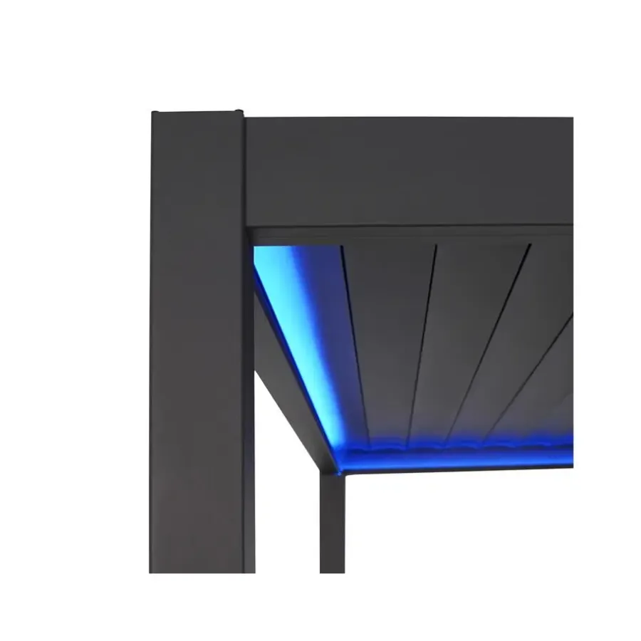 Terrasoverkappingen-Mirador Deluxe overkapping elektrisch met LED 300 x 400 antraciet