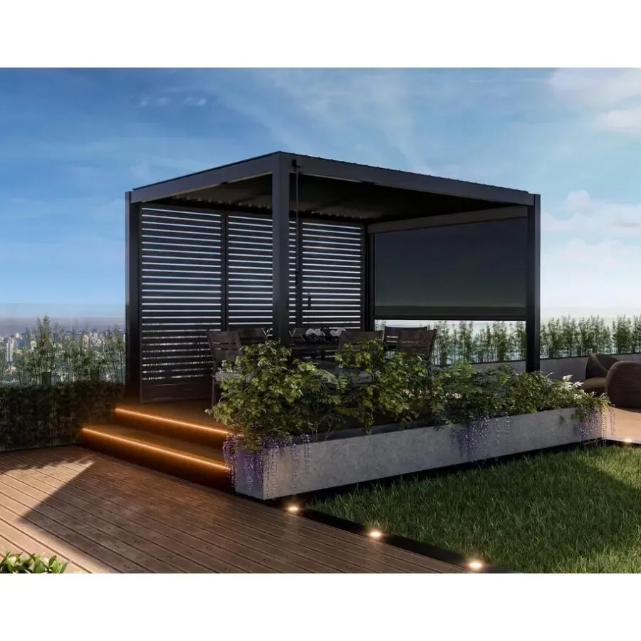 Terrasoverkappingen-Mirador Deluxe terrasoverkapping 300 x 400 cm antraciet