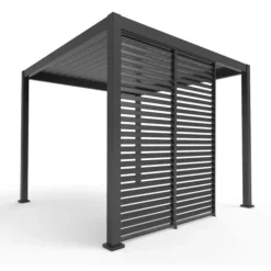 Terrasoverkappingen-Mirador Louvre shutter paneel (voor 3M kant) antraciet 1 stuk