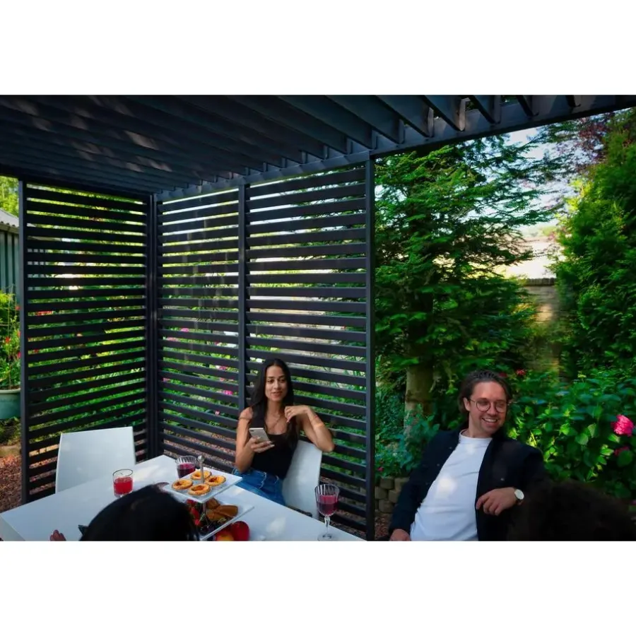 Terrasoverkappingen-Mirador Louvre shutter paneel (voor 3M kant) antraciet 1 stuk